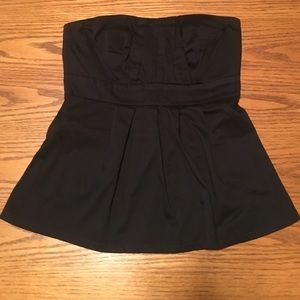 Black strapless top
