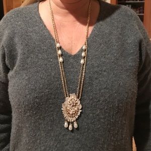 Vintage inspired gold necklace