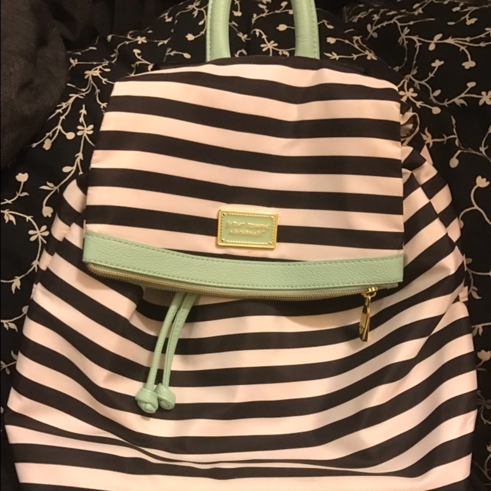 Betsey Johnson striped backpack