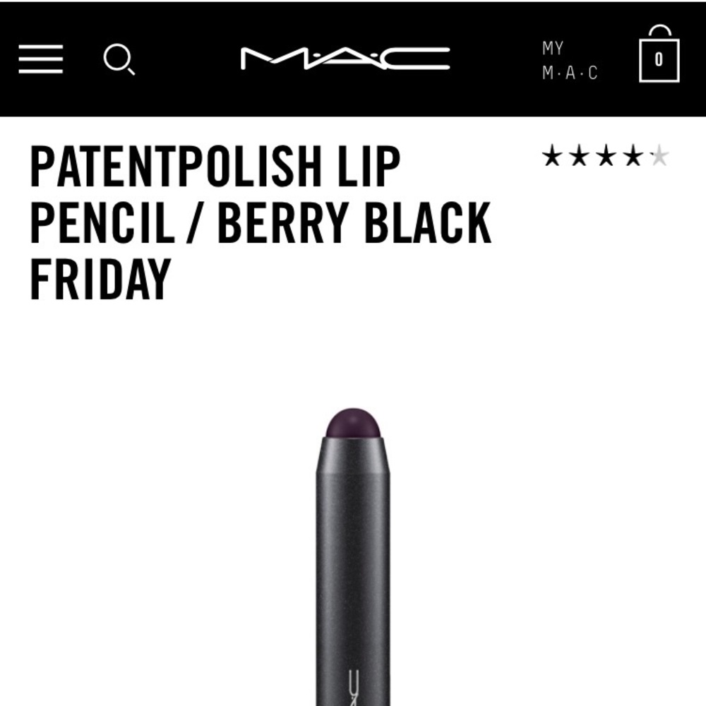 MAC Patent Polish Lip Pencil in Berry Black Friday