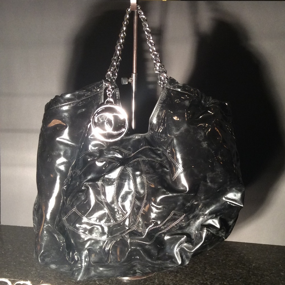Chanel XL Coco Cabas Black bag vinyl