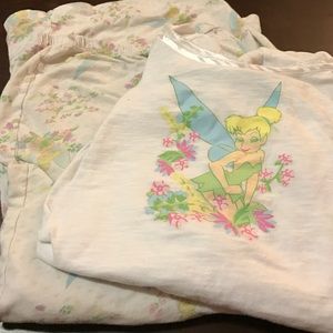 Tinkerbell Capri and Short Sleeve Pajamas