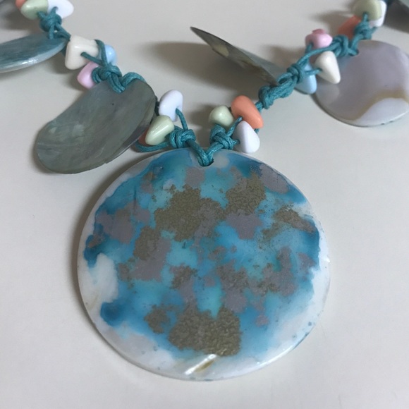 Turquoise Shell Necklace - Picture 2 of 2
