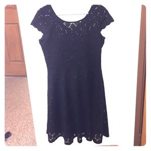 Black, eyelet dress