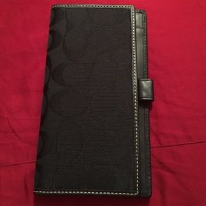 Black coach check book holder