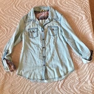 True Grit Whitewashed Chambray Shirt