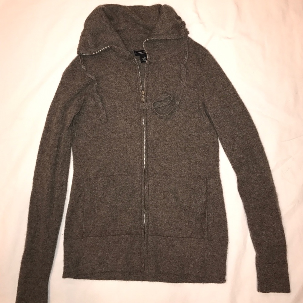 Banana Republic Cashmere full zip sweater Small