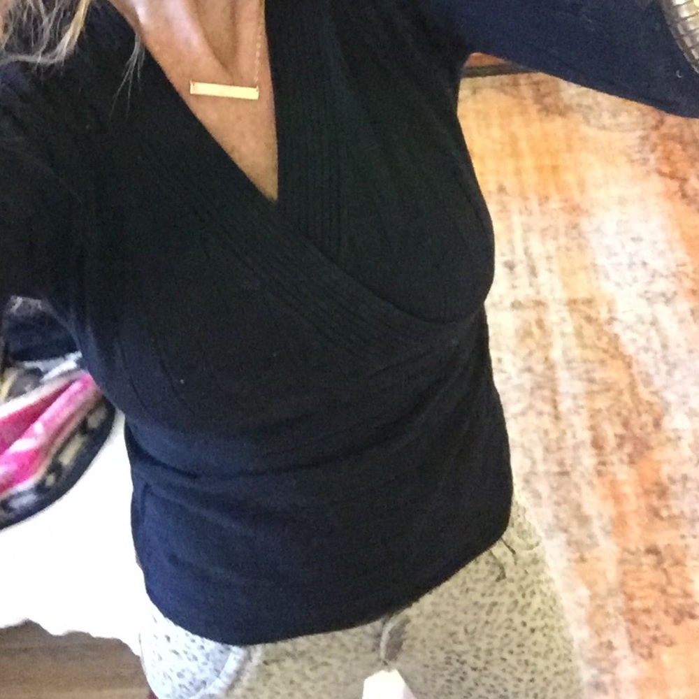 Black v neck sweater