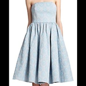 Ali Ro strapless jacquard dress