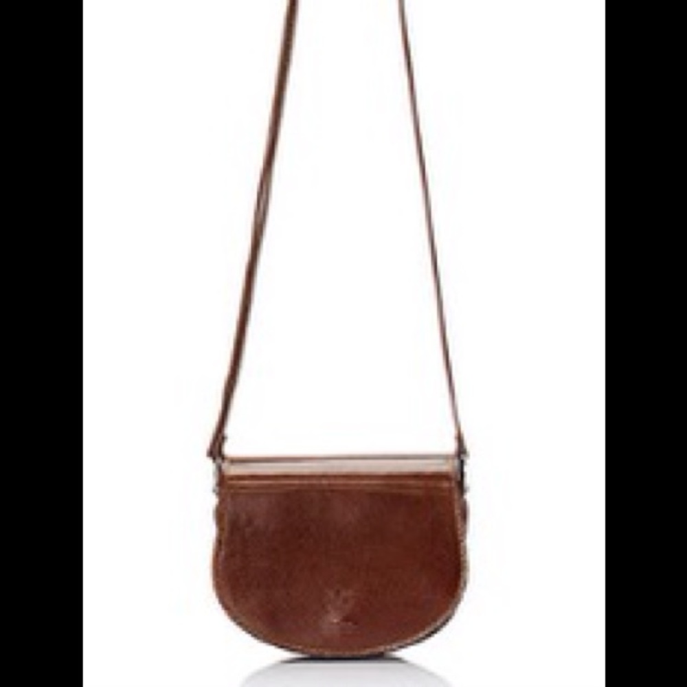 Vera Pelle genuine leather crossbody purse.