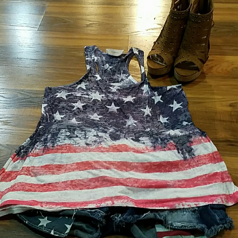 Patriotic American racer back t