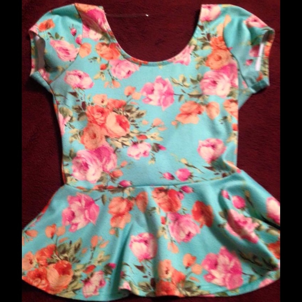 Floral peplum