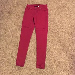Red Express skinny jeans.