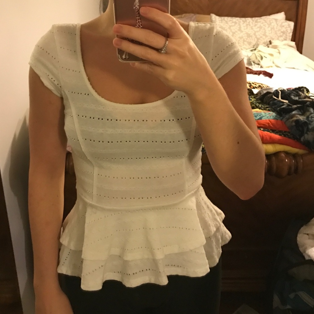 American eagle white peplum