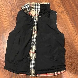 Men's Black Burberry Vest