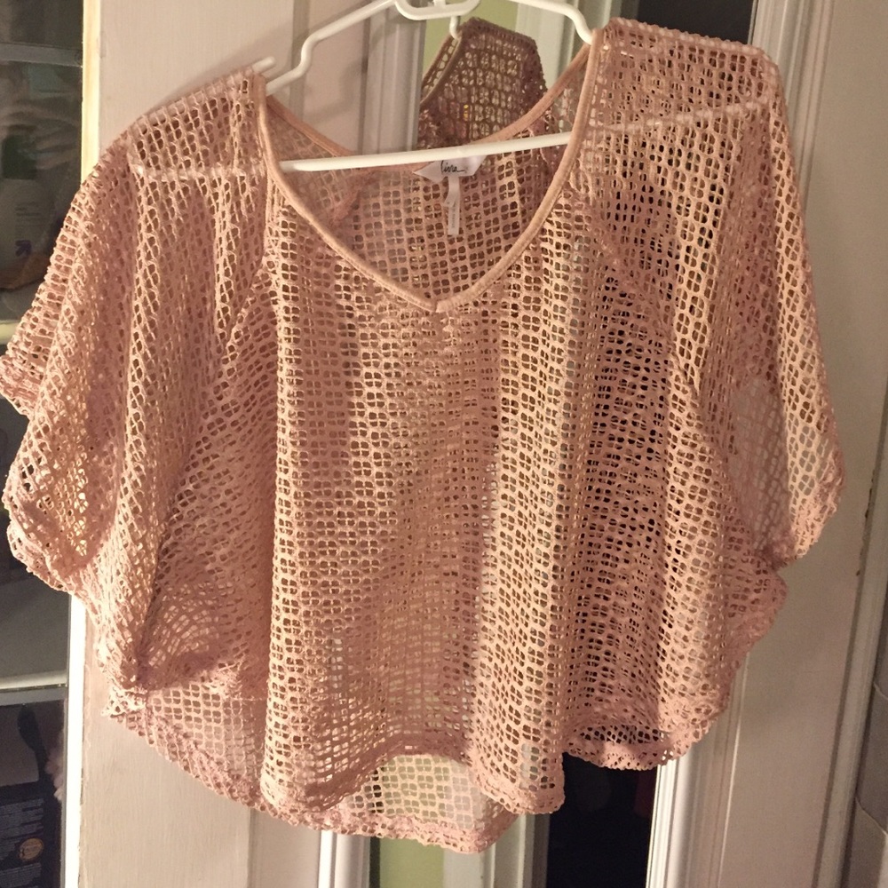 Blush Pacsun Net Top