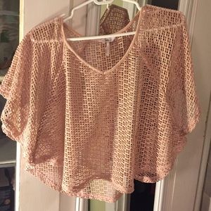 Blush Pacsun Net Top