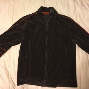 DKNY Active Fleece zip up (brown/maroon)