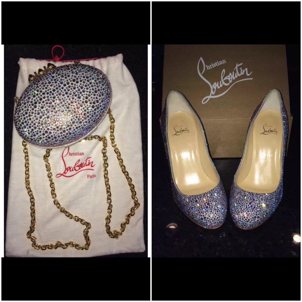 Christian Louboutin Fifi Strass embellished clutch