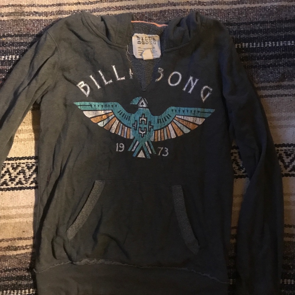 Billabong graphic vneck hoodie