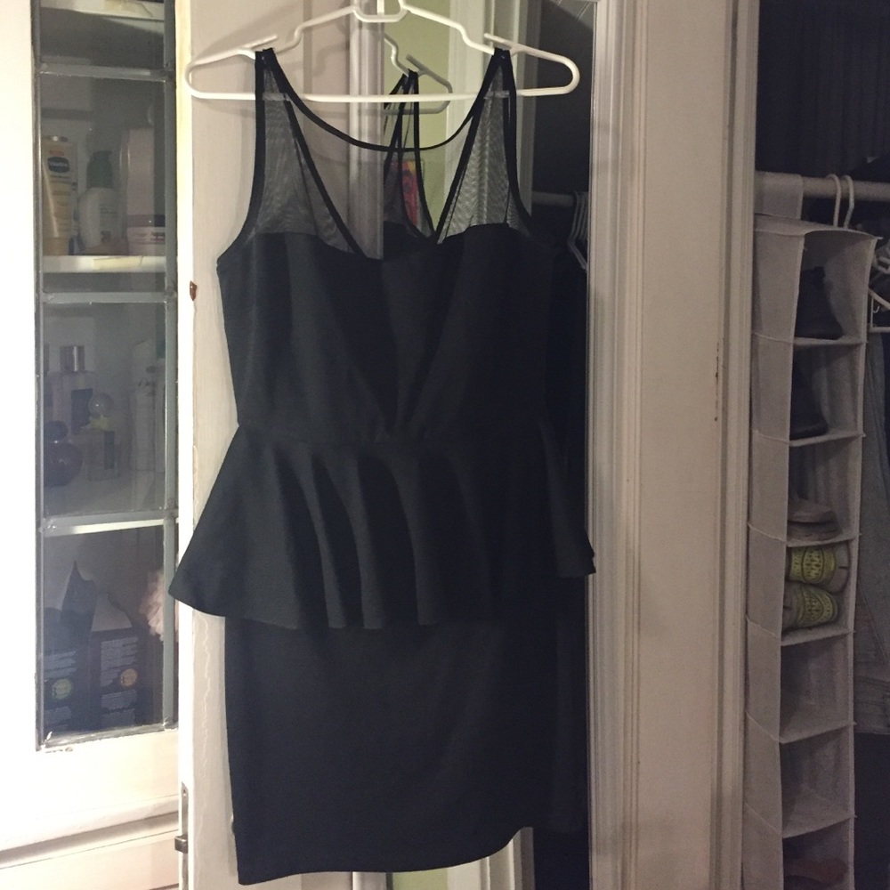 Black Peplum Dress