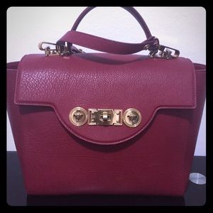 Authentic Versace leather tote bag