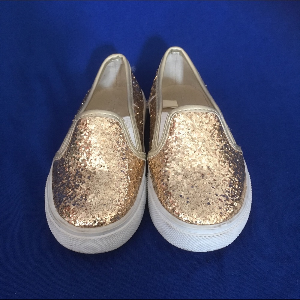 Gold glitter shoes for girls