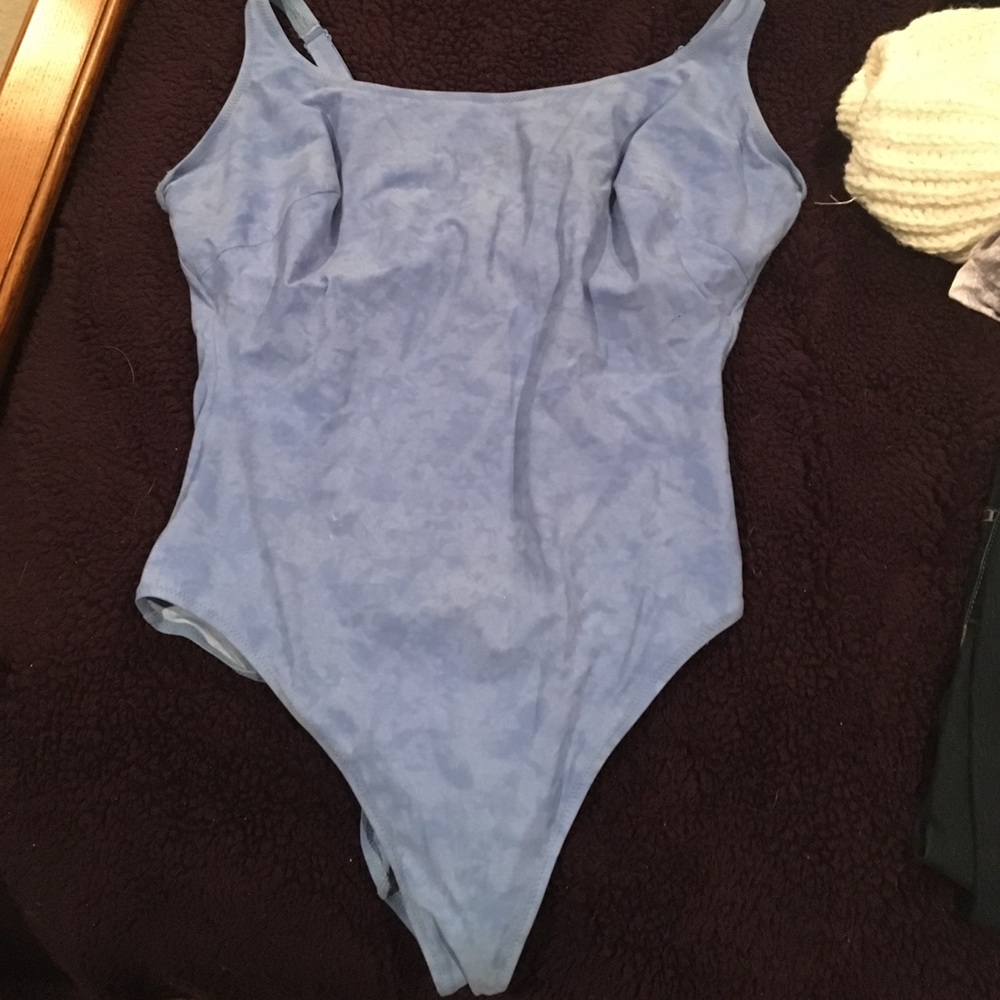 Light blue one piece swimsuit