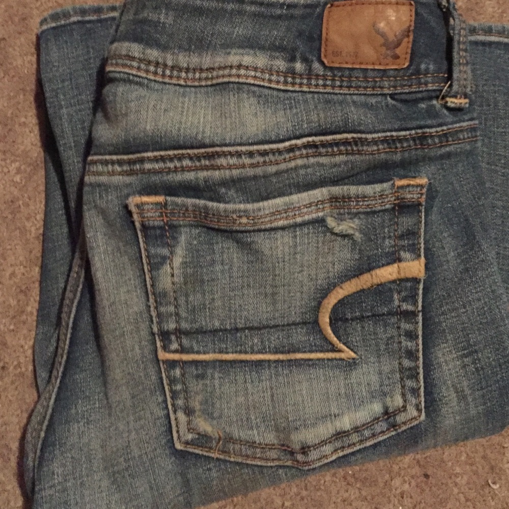 Ripped American eagles came like that from store