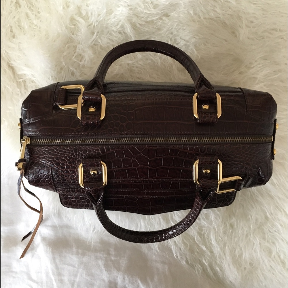 Rare Rebecca Minkoff Croc Embossed MAB in Cognac - Picture 2 of 8