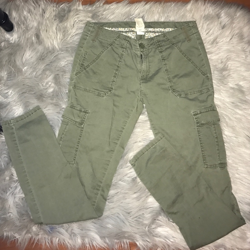 Green army pocket pants