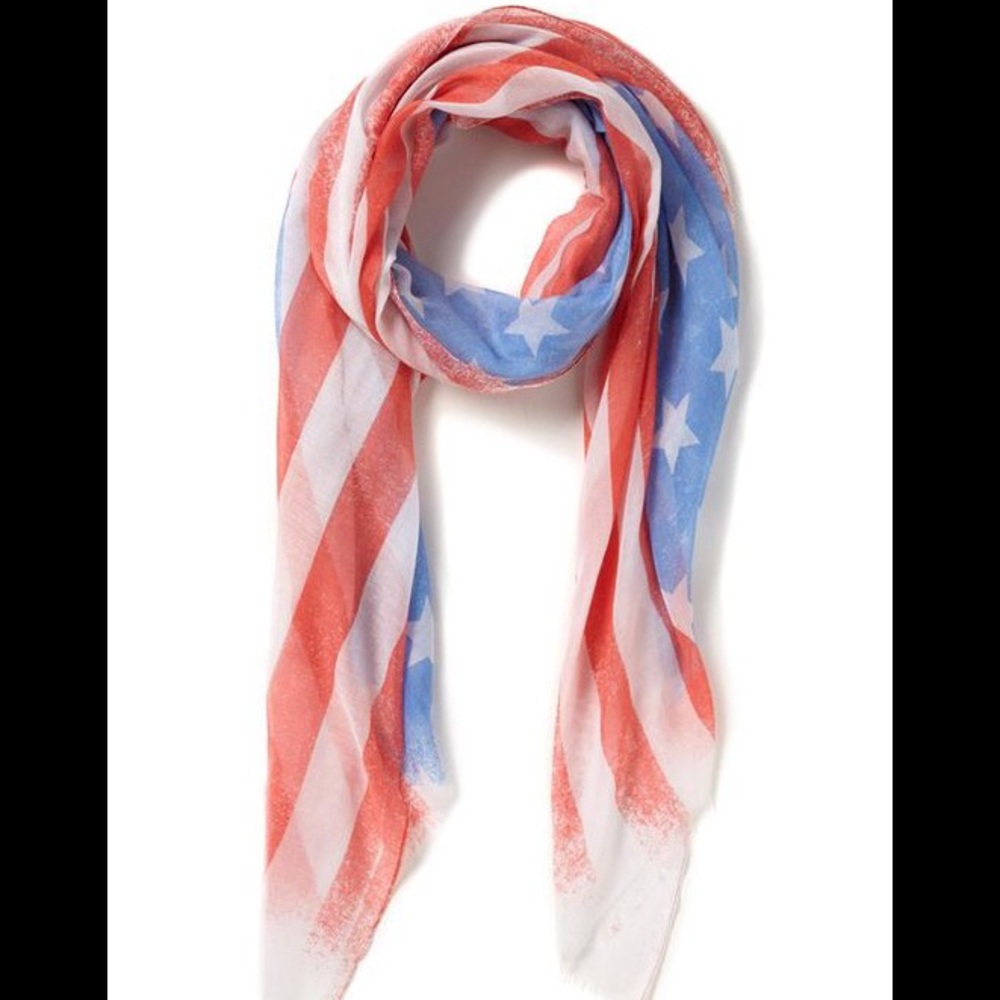 Scarf American Flag COTTON ON  Pascale HUGE NWT