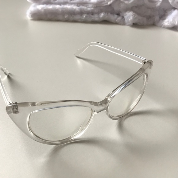 New| RETRO CLEAR CAT EYE FRAME EYEGLASSES - Picture 3 of 3