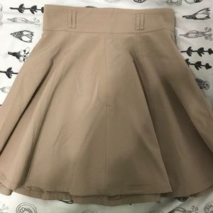 Sz Xs - High Waist Skirt Tan