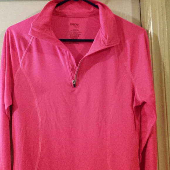 Danskin Now Pink Quarter Zip Top. Size Large. - Picture 2 of 4