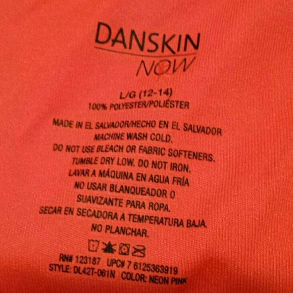 Danskin Now Pink Quarter Zip Top. Size Large. - Picture 4 of 4