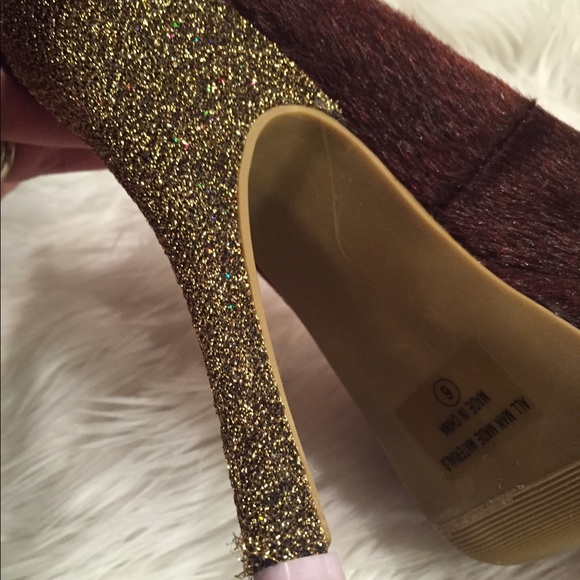 💥Final markdown💥 Brown pony hair glitzy heels - Picture 4 of 4