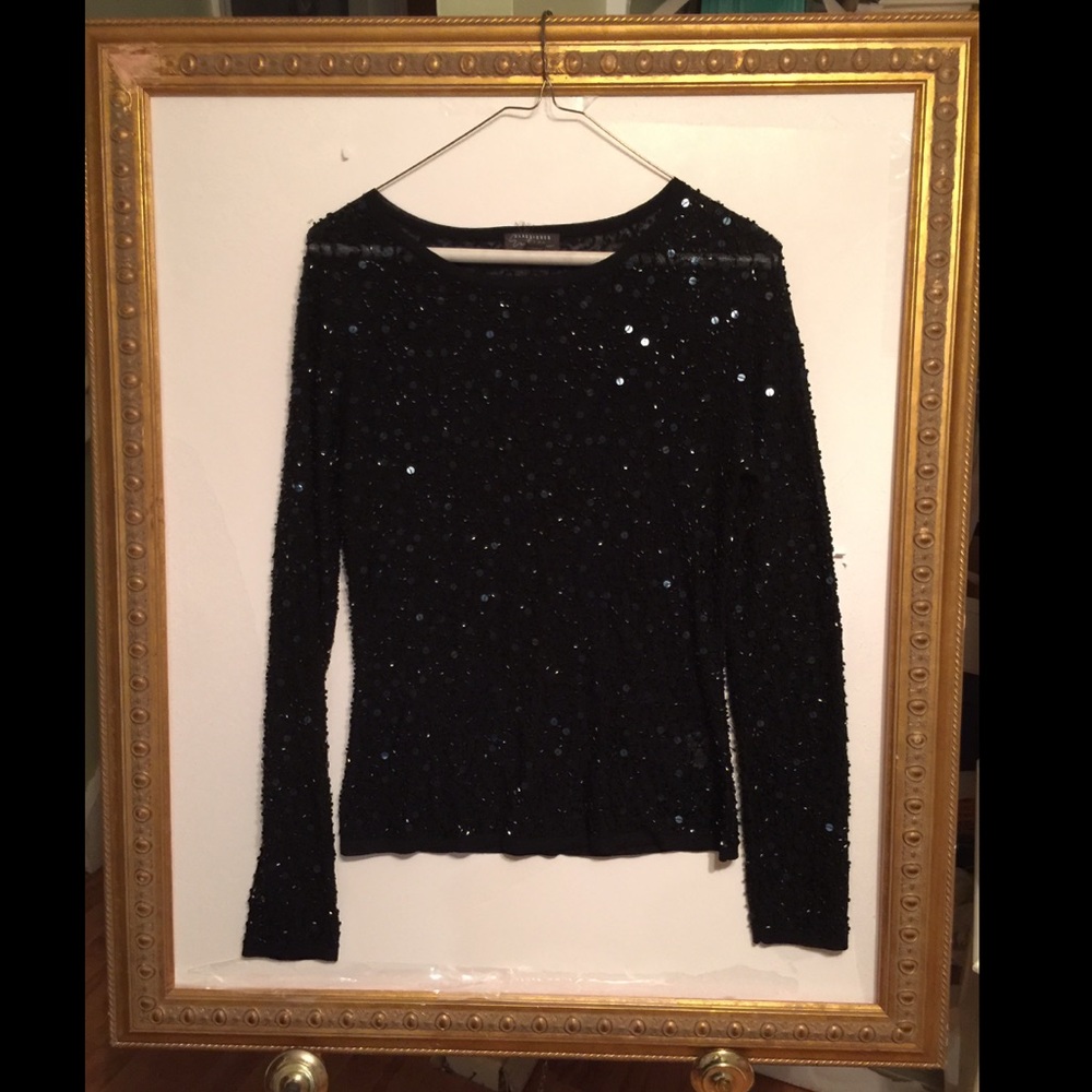 Sequined black top