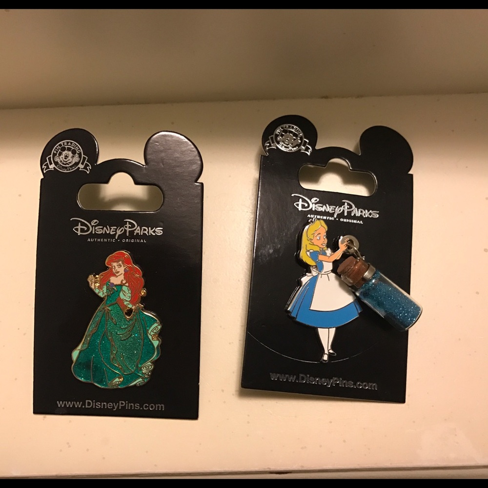 Ariel and Alice pins