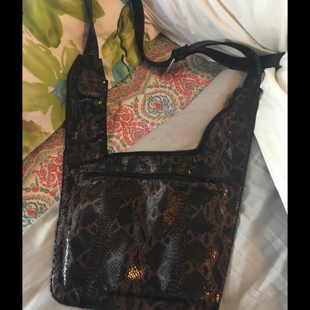 Leather Leopard Crossbody Bag paid 200