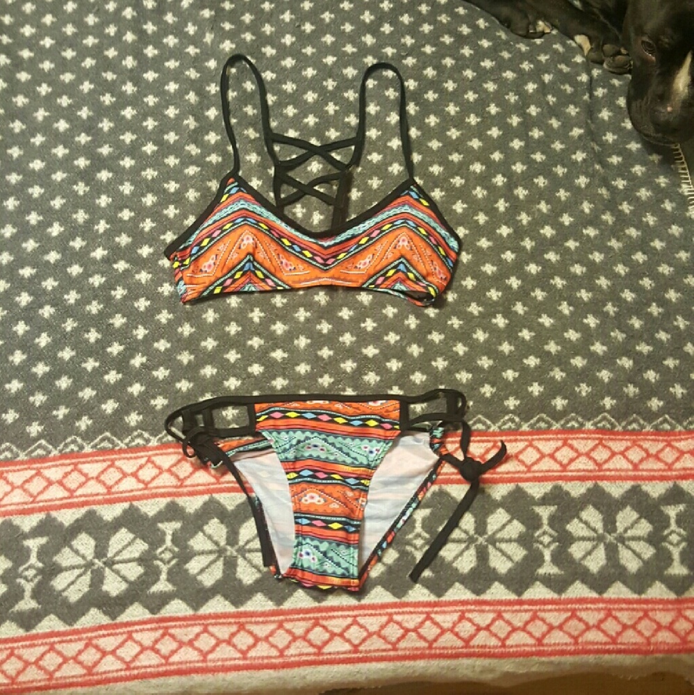 Bikini with back and hip cut outs