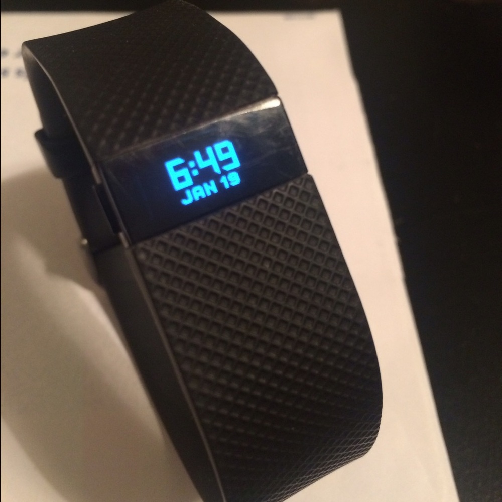 Large Black Fitbit Charge HR
