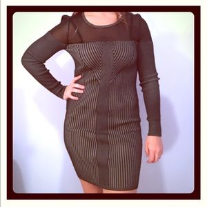 Victoria's Secret Mesh Cable Knit Dress (Black)