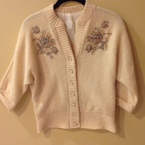 Vintage sweater with beautiful bead embellishment