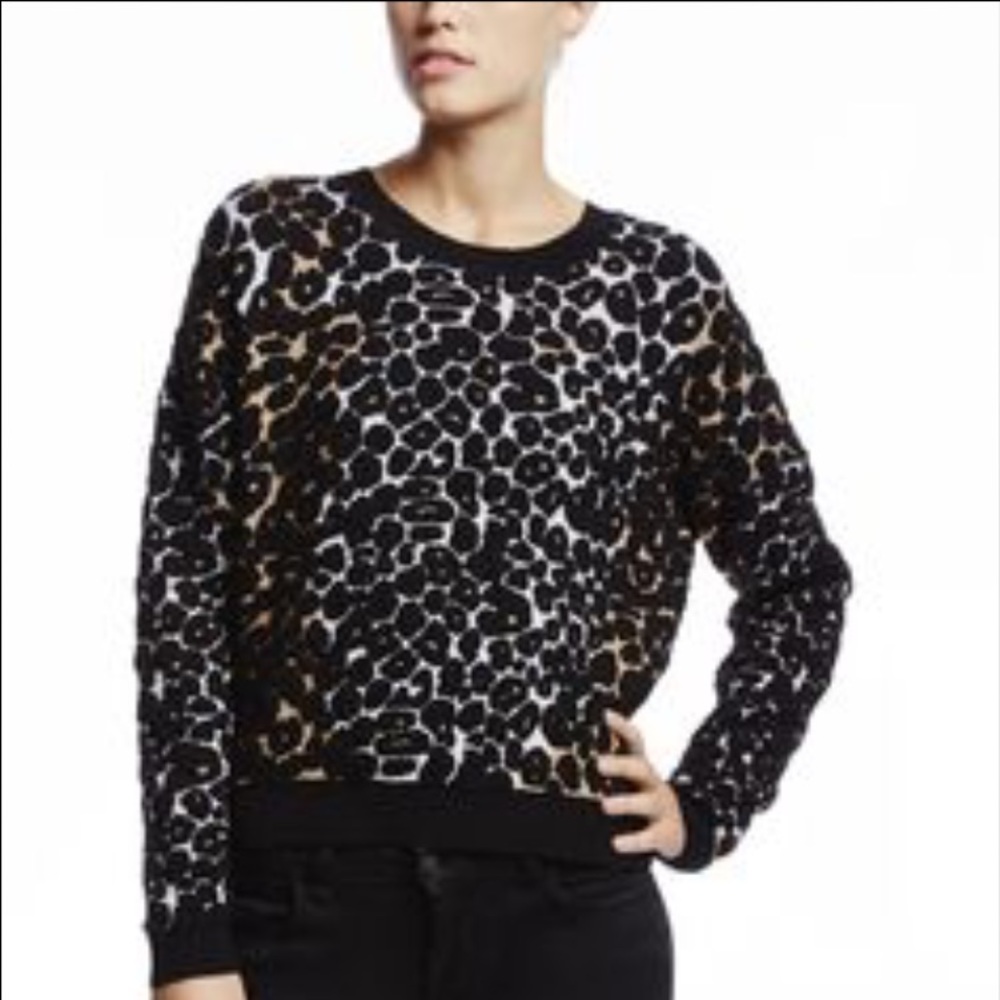 NEVER WORN- Philosophy leopard crew neck sweater