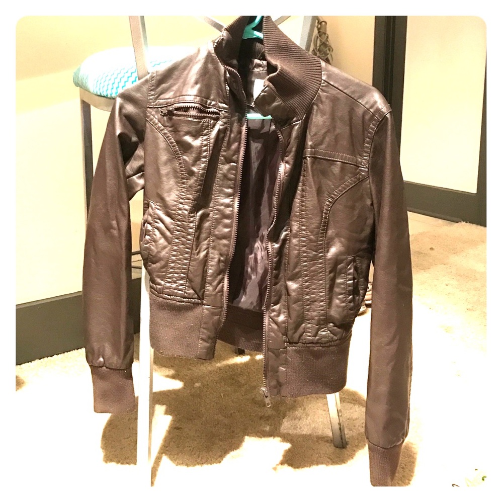 Faux leather jacket