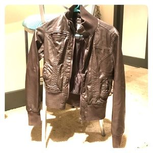 Faux leather jacket