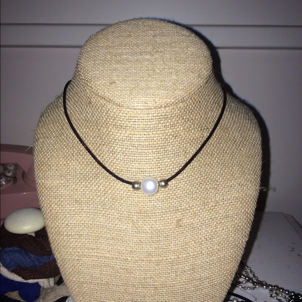 Leather necklace