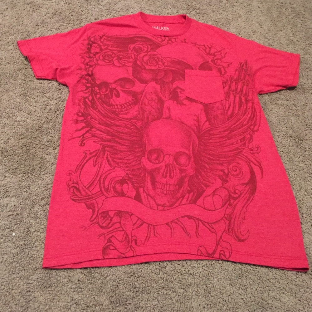 Walker Street men's graphic skull shirt sz M
