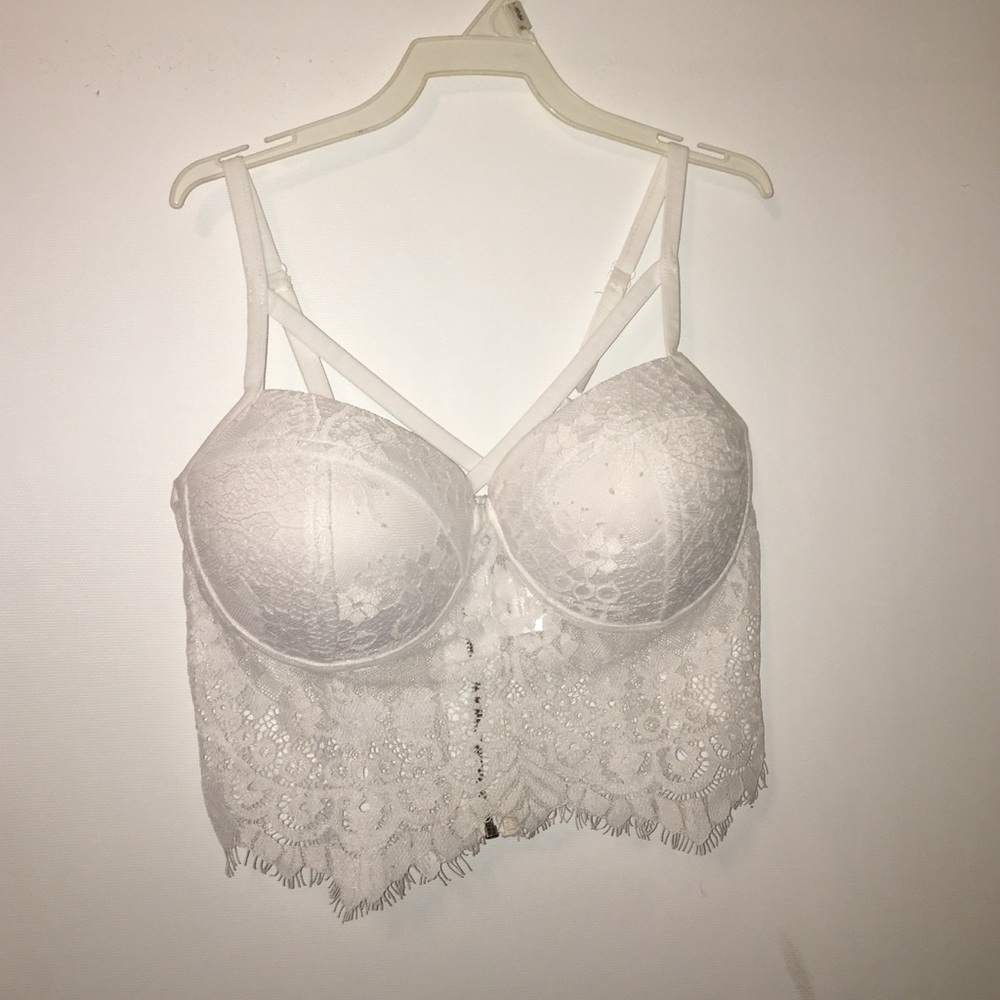 White lace bralette